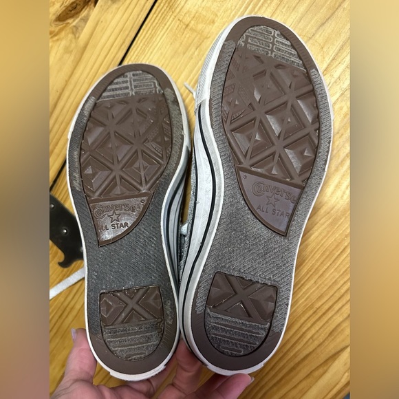 Converse silver sparkle knit high tops. Chuck Taylor All Stars #23 - Picture 9 of 9